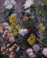Jardin des chrysanthèmes blancs et jaunes au Petit Gennevilliers Impressionnistes Gustave Caillebotte Fleurs